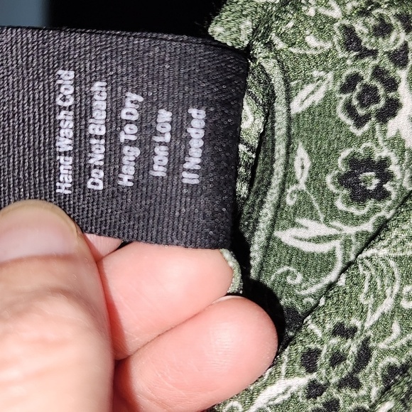 Sweet Wanderer Women's Boho Cold Shoulder Blouse green patterned size medium - Picture 15 of 15